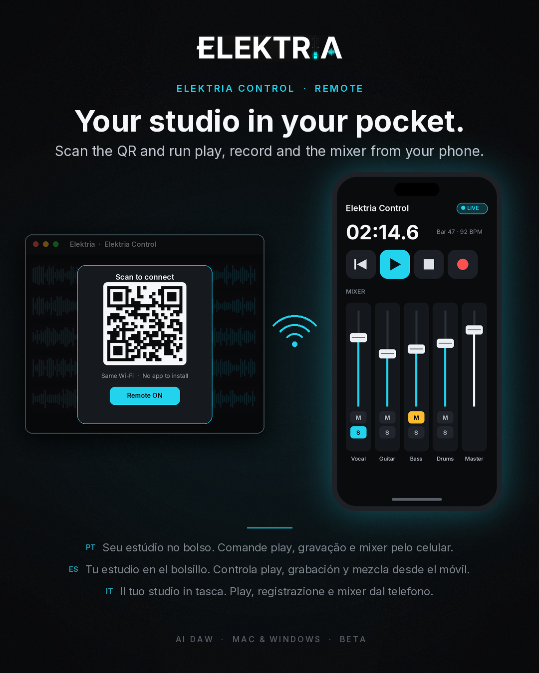 Elektria Control: a Elektria comandada pelo celular