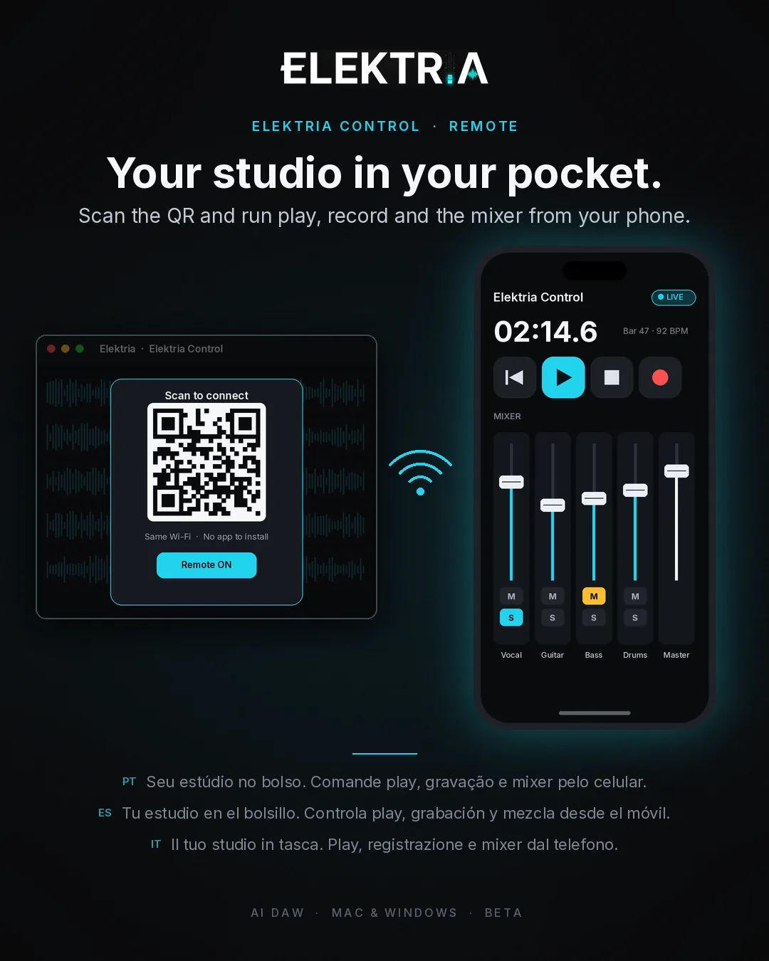 Elektria Control: a Elektria comandada pelo celular